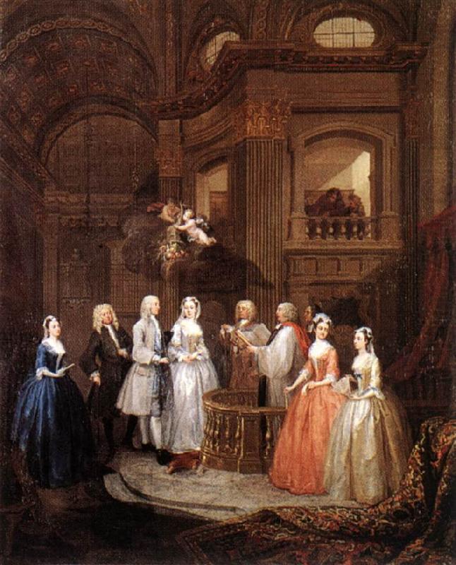 HOGARTH, William The Marriage of Stephen Beckingham and Mary Cox f china oil painting image